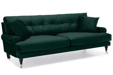 Andrew Soffgrupp 3+1 Sammet - Grön - Products - Möbler - Soffa - Soffgrupp - Howard soffgrupp