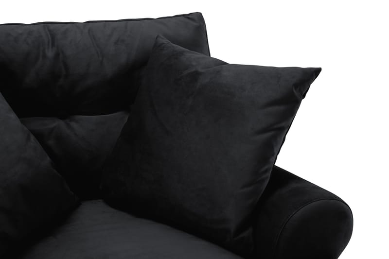 Andrew Soffgrupp 3+1 Sammet - Svart - Products - Möbler - Soffa - Soffgrupp - Howard soffgrupp