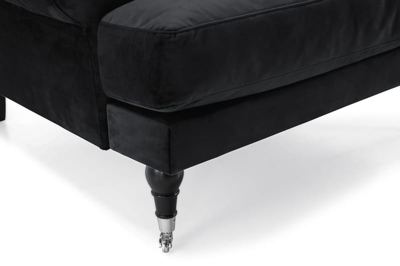 Andrew Soffgrupp 3+1 Sammet - Svart - Products - Möbler - Soffa - Soffgrupp - Howard soffgrupp