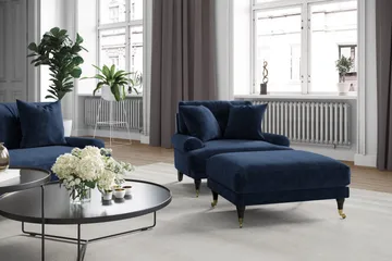 Andrew Soffgrupp 3+2+1 Sammet - Blå - Products - Möbler - Soffa - Soffgrupp - Howard soffgrupp