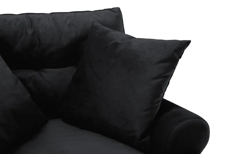Andrew Soffgrupp 3+2+1 Sammet - Svart - Products - Möbler - Soffa - Soffgrupp - Howard soffgrupp