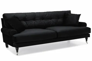 Andrew Soffgrupp 3+2+1 Sammet - Svart - Products - Möbler - Soffa - Soffgrupp - Howard soffgrupp