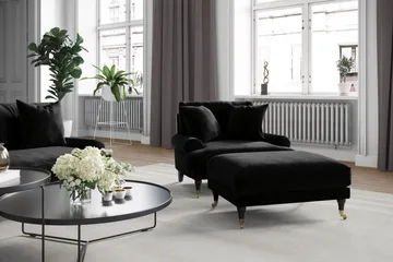 Andrew Soffgrupp 3+2+1 Sammet - Svart - Products - Möbler - Soffa - Soffgrupp - Howard soffgrupp