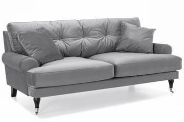 Andrew Soffgrupp 3+2 Sammet - Ljusgrå - Products - Möbler - Soffa - Soffgrupp - Howard soffgrupp
