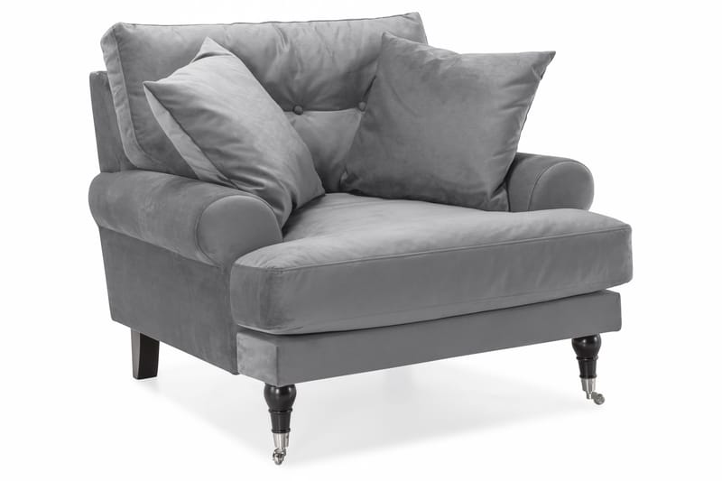 Andrew Soffgrupp 3+2 Sammet - Ljusgrå - Products - Möbler - Soffa - Soffgrupp - Howard soffgrupp