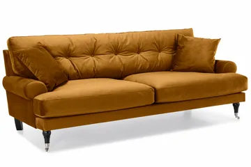 Andrew Soffgrupp 3+2 Sammet - Mörkgul - Products - Möbler - Soffa - Soffgrupp - Howard soffgrupp