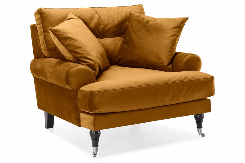 Andrew Soffgrupp 3+2 Sammet - Mörkgul - Products - Möbler - Soffa - Soffgrupp - Howard soffgrupp