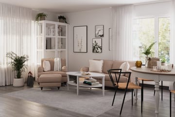 Howard Classic Soffgrupp 2-sits Soffa + Fåtölj + Fotpall i Tyg - Mörkbeige - Products - Möbler - Soffa - Soffgrupp - Howard soffgrupp