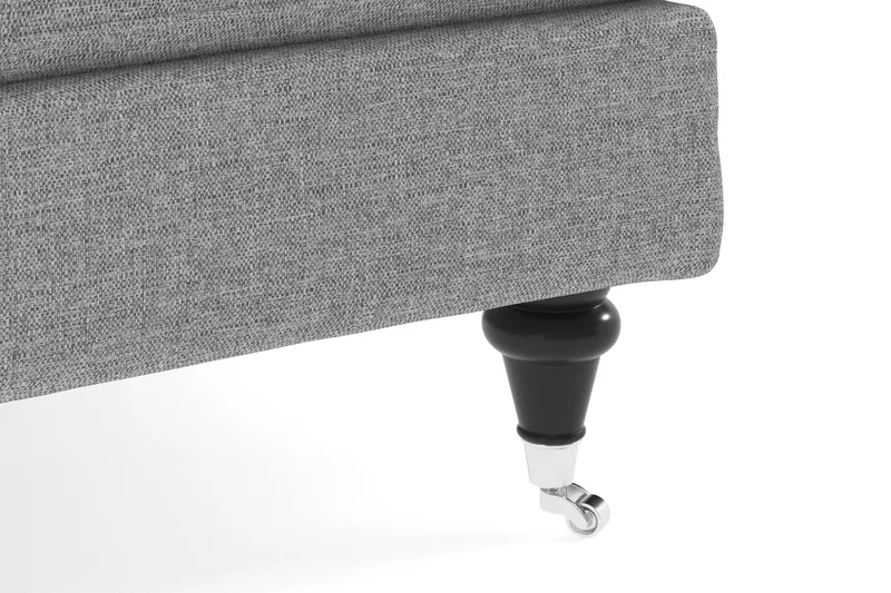 Howard Classic Soffgrupp 3-sits + 2-sits Soffa + Fåtölj + Fotpall i Tyg - Grå - Products - Möbler - Soffa - Soffgrupp - Howard soffgrupp