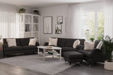 Howard Classic Soffgrupp 3-sits + 2-sits Soffa + Fåtölj i Tyg - Mörkgrå - Products - Möbler - Soffa - Soffgrupp - Howard soffgrupp