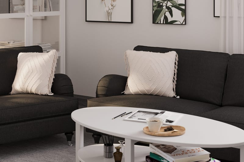 Howard Classic Soffgrupp 3-sits + 2-sits Soffa + Fåtölj i Tyg - Mörkgrå - Products - Möbler - Soffa - Soffgrupp - Howard soffgrupp