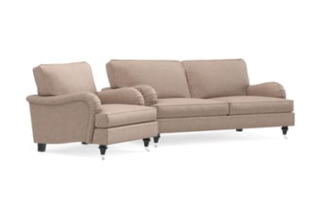 Howard Classic Soffgrupp 3-sits Soffa + Fåtölj i Tyg - Mörkbeige - Products - Möbler - Soffa - Soffgrupp - Howard soffgrupp