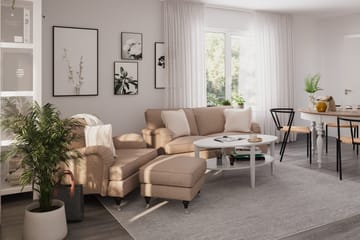 Howard Classic Soffgrupp 3-sits Soffa + Fåtölj i Tyg - Mörkbeige - Products - Möbler - Soffa - Soffgrupp - Howard soffgrupp