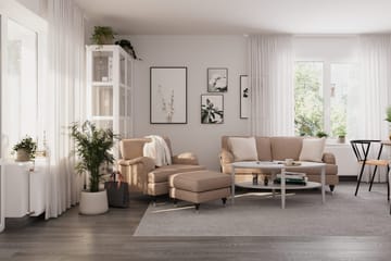 Howard Classic Soffgrupp 3-sits Soffa + Fåtölj i Tyg - Mörkbeige - Products - Möbler - Soffa - Soffgrupp - Howard soffgrupp
