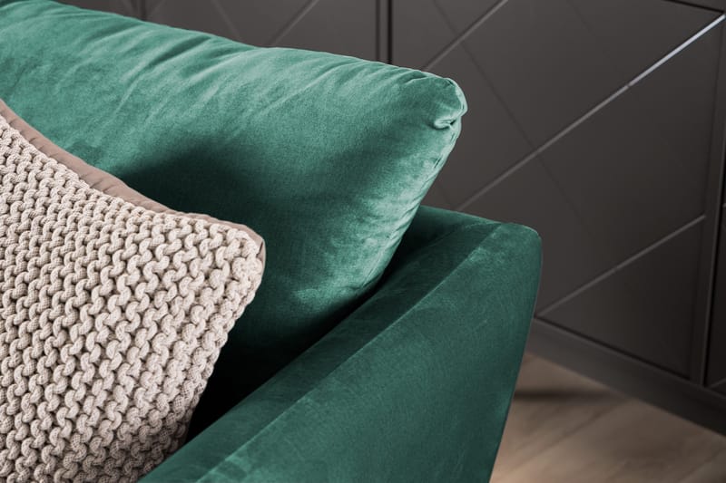 Trend Soffgrupp 3-sits + 2-sits Sammetssoffa - Grön - Products - Möbler - Soffa - Soffgrupp - Howard soffgrupp