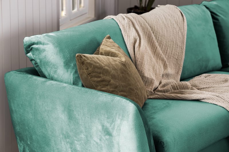 Trend Soffgrupp 3-sits + 2-sits Sammetssoffa - Grön - Products - Möbler - Soffa - Soffgrupp - Howard soffgrupp