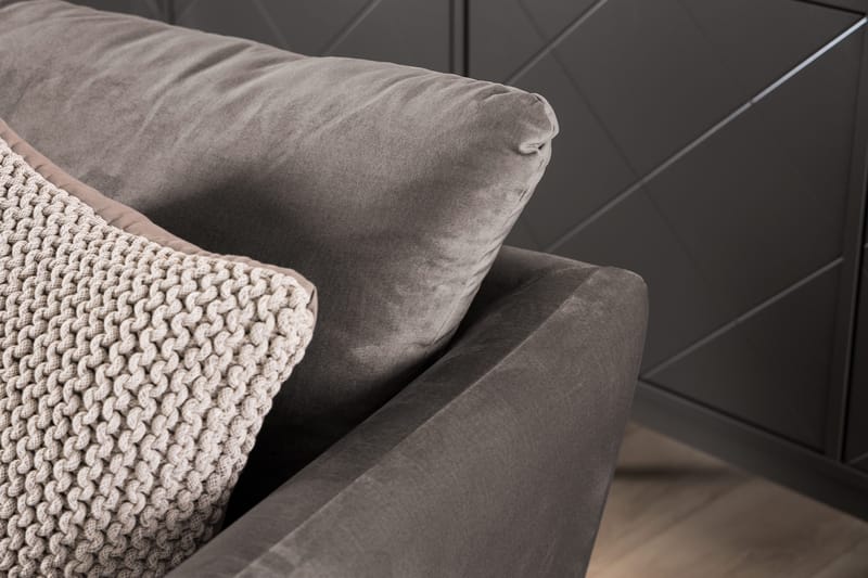 Trend 2-sits Sammetssoffa - Brun - Products - Möbler - Soffa - Sammetssoffa