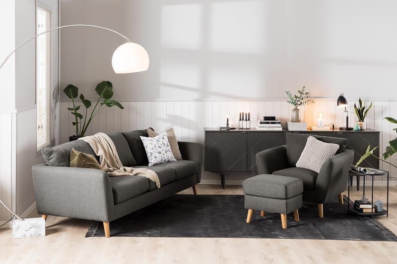 Trend 2-sits Tygsoffa - Svart - Products - Möbler - Soffa - 2 sits soffa