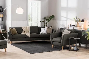 Trend 2-sits Tygsoffa - Svart - Products - Möbler - Soffa - 2 sits soffa