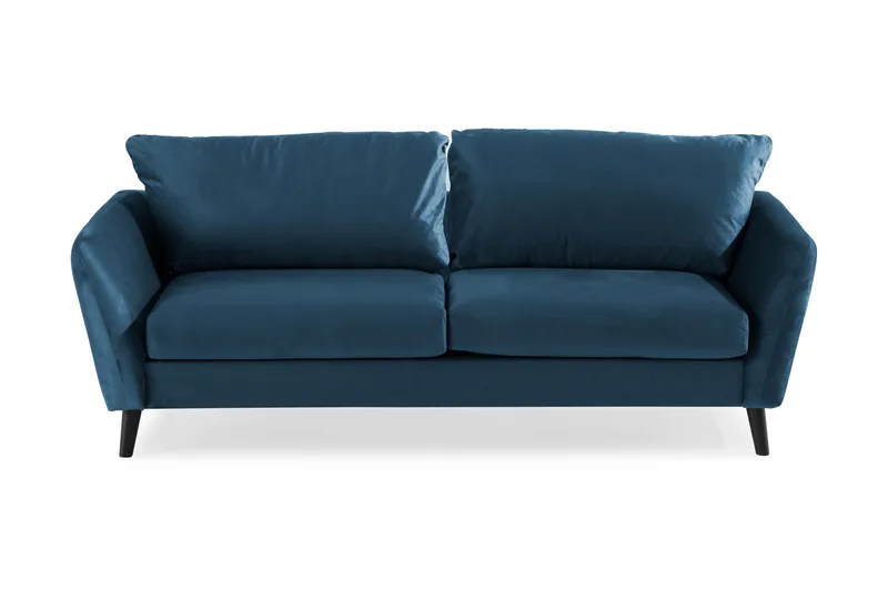 Trend 3-sits Sammetssoffa, Blå