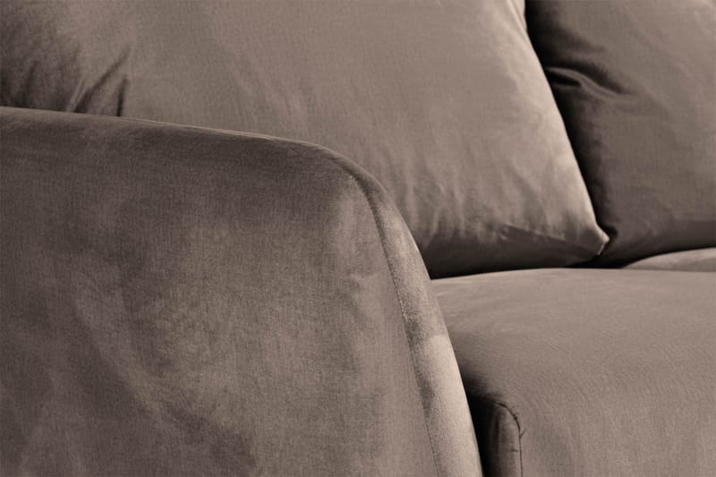 Trend 3-sits Sammetssoffa - Brun - Products - Möbler - Soffa - 3 sits soffa