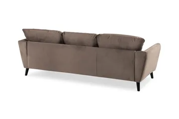 Trend 3-sits Sammetssoffa - Brun - Products - Möbler - Soffa - 3 sits soffa
