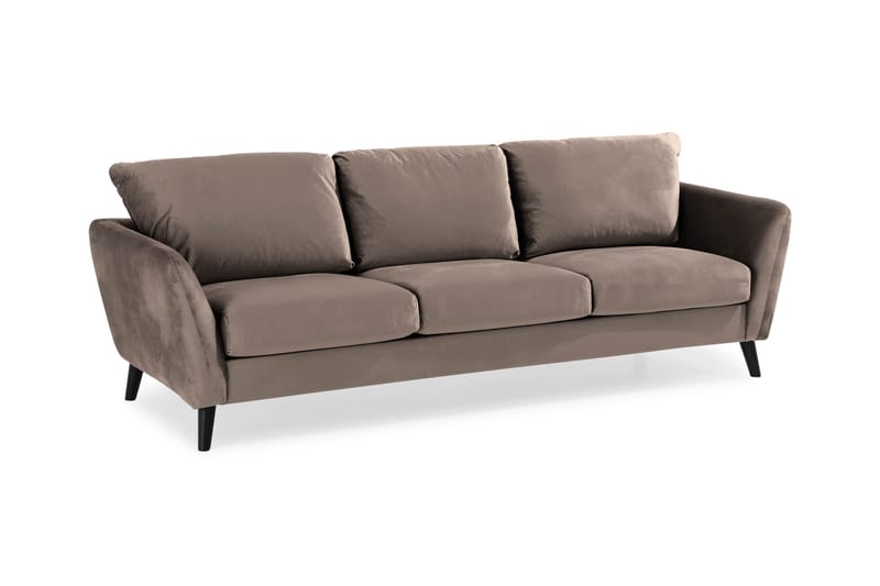 Trend 3-sits Sammetssoffa - Brun - Products - Möbler - Soffa - 3 sits soffa