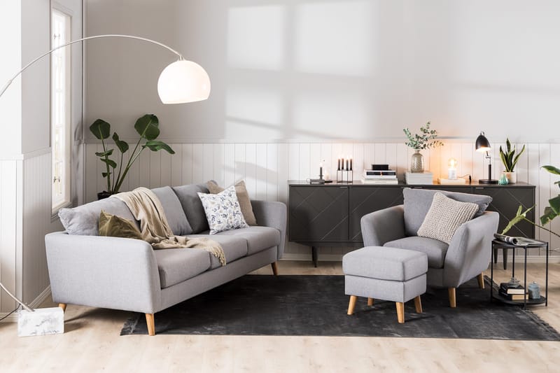 Trend 3-sits Tygsoffa - Grå - Products - Möbler - Soffa - 3 sits soffa