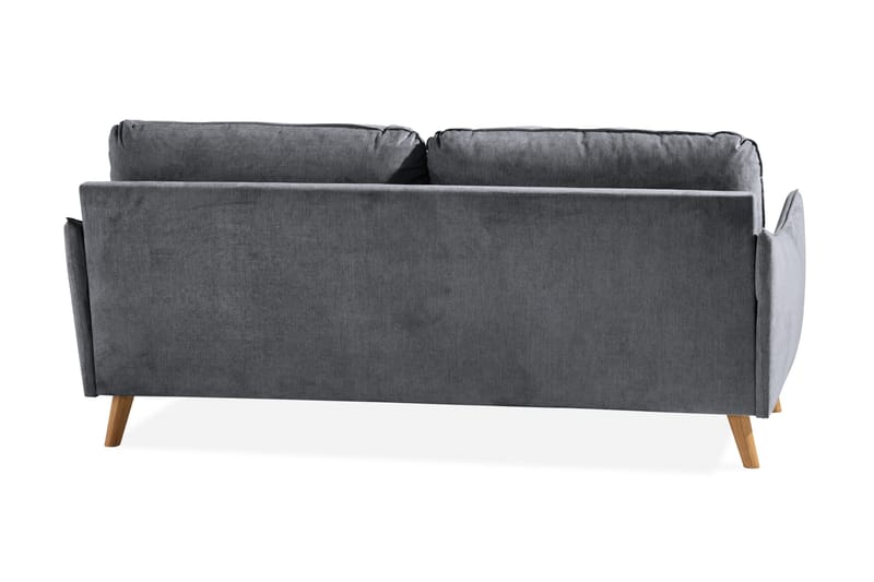 Trend Lyx 3-sits Soffa - Mörkgrå/Ek - Products - Möbler - Soffa - 3 sits soffa
