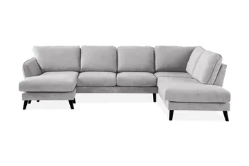 Trend Lyx 4-sits Högervänd U-formad Soffa med Divan och Schäslong i Tyg