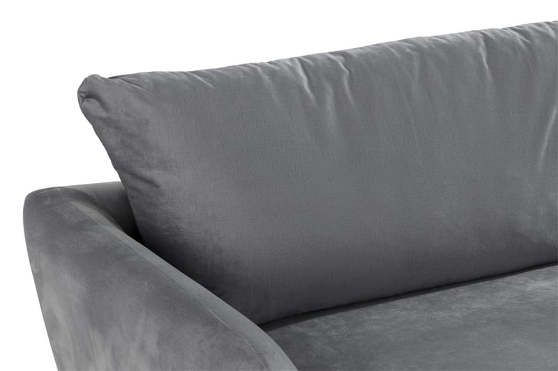 Trend Soffgrupp 3-sits + 2-sits Soffa + Fåtölj + Fotpall i Sammet - Ljusgrå - Products - Möbler - Soffa - Soffgrupp