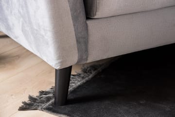 Trend Soffgrupp 3-sits + 2-sits Soffa + Fåtölj + Fotpall i Sammet - Ljusgrå - Products - Möbler - Soffa - Soffgrupp