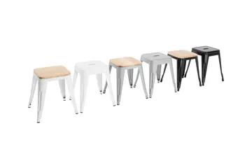 Amparo Pall - Grå - Products - Möbler - Fåtölj & stolar - Pall & puff