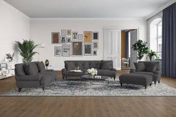 Andrew Loveseat - Mörkgrå/Mässing - Products - Möbler - Fåtölj & stolar - Fåtölj