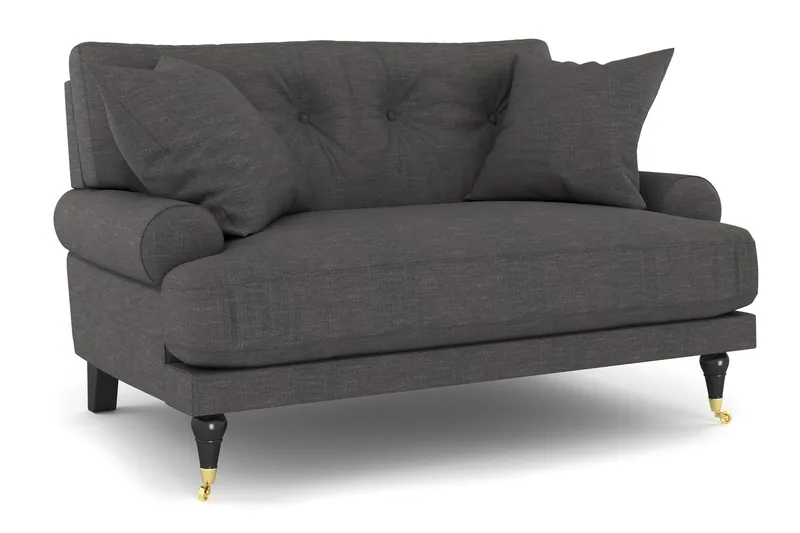 Andrew Loveseat, Mörkgrå/Mässing