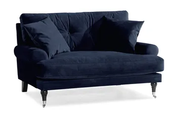 Andrew Loveseat Sammet, Midnattsblå/Krom