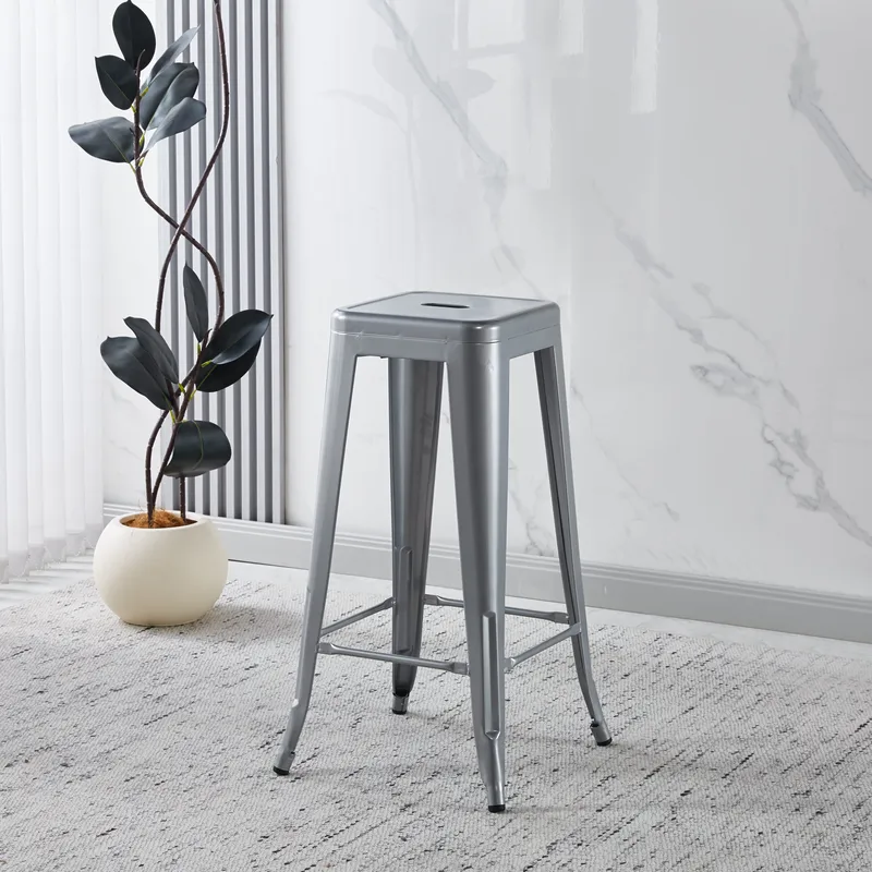 Barstol Iris i Metall Sitthöjd 77 cm - Metallfärgad - Products - Möbler - Fåtölj & stolar - Barstol & barpall