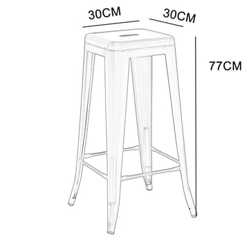 Barstol Iris i Metall Sitthöjd 77 cm - Svart - Products - Möbler - Fåtölj & stolar - Barstol & barpall