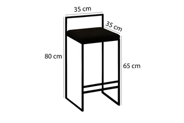 Bitanya Barstol - Mörkgrå - Products - Möbler - Fåtölj & stolar - Barstol & barpall
