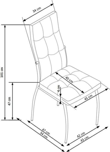 Cadeira matstol 416 - Svart - Svart - Products - Möbler - Fåtölj & stolar - Matstol & köksstol