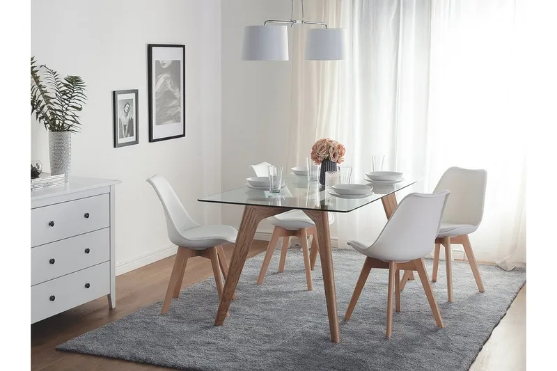 Dakota Ii Stol Set Om 2 St - Vit/brun - Products - Möbler - Fåtölj & stolar - Matstol & köksstol