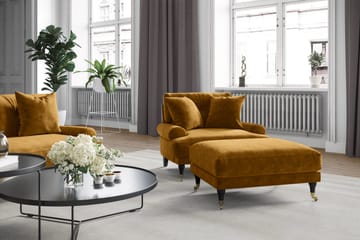 Andrew Sammetsfåtölj - Lila/Mässing - Products - Möbler - Fåtölj & stolar - Fåtölj - Sammetsfåtölj