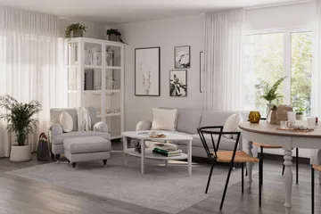 Howard Classic Fåtölj med Fotpall - Grå - Products - Möbler - Fåtölj & stolar - Fåtölj - Fåtölj med fotpall