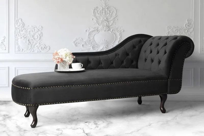 Nimes Schäslong - Svart - Products - Möbler - Fåtölj & stolar - Fåtölj - Liggfåtölj