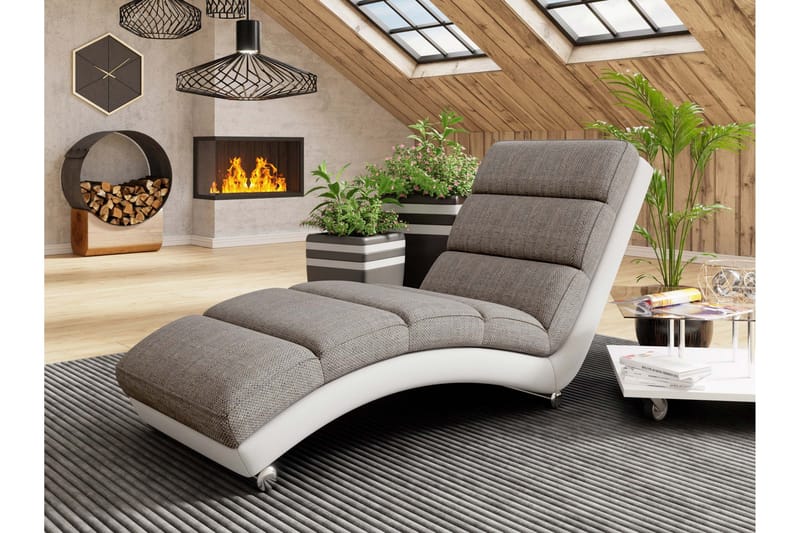 Regalado Liggfåtölj - Vit/Beige/Ljusgrå - Products - Möbler - Fåtölj & stolar - Fåtölj - Liggfåtölj