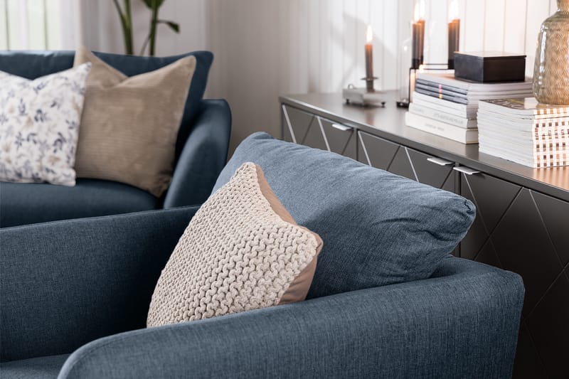 Trend Fåtölj med Fotpall - Blå - Products - Möbler - Fåtölj & stolar - Fåtölj - Fåtölj med fotpall