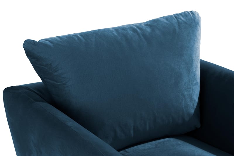 Trend Fåtölj med Fotpall - Midnattsblå Sammet - Products - Möbler - Fåtölj & stolar - Fåtölj - Fåtölj med fotpall