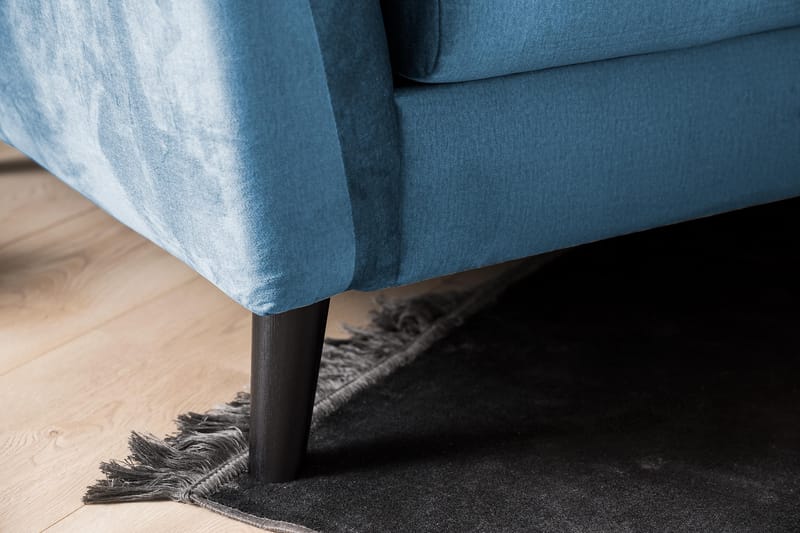 Trend Fåtölj med Fotpall - Midnattsblå Sammet - Products - Möbler - Fåtölj & stolar - Fåtölj - Fåtölj med fotpall