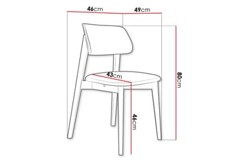 Ferrara Matstol - Blå/Svart - Products - Möbler - Fåtölj & stolar - Matstol & köksstol