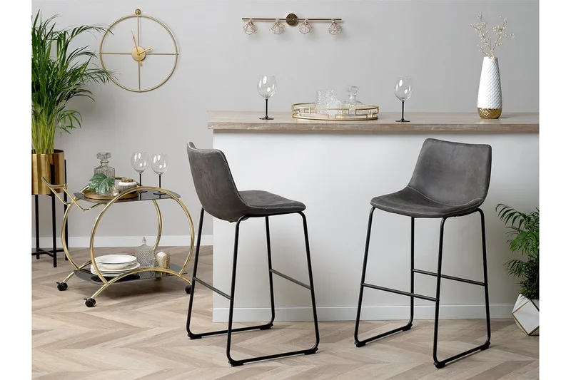 Franks Barstol 46 cm - Grå - Products - Möbler - Fåtölj & stolar - Barstol & barpall